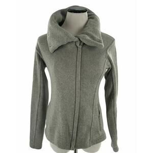 Old Navy Womens Gray Fleece Jacket Blazer Size Petite Small